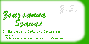 zsuzsanna szavai business card